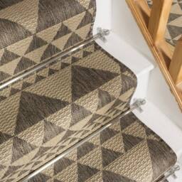 runrug Stair Runner Carpet - Durable, Non-Slip, 7mm - 'Prism' in Light Brown - Size: 80 cm x 720 cm - thumbnail 4