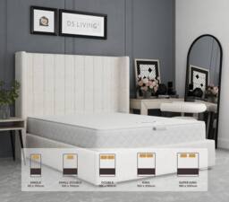 DS Living Soothe Medium Firm Ortho Reflex Aurora Spring Mattress in Off-White - Size: Small Single - thumbnail 5