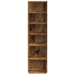 Berkfield Home Shoe Cabinets 2 pcs Old Wood 28x27x102 cm Engineered Wood in Brown - Size: 28 x 27 x 102 cm - thumbnail 4