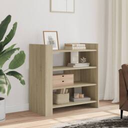 Berkfield Home Sideboard Sonoma Oak 73.5x35x75 cm Engineered Wood in Light Brown - thumbnail 2