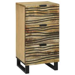 Berkfield Home Sideboard - 40 x 33.5 x 75 cm, made from solid mango & engineer in Brown - Size: 40 x 33.5 x 75 cm - thumbnail 2