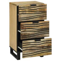 Berkfield Home Sideboard - 40 x 33.5 x 75 cm, made from solid mango & engineer in Brown - Size: 40 x 33.5 x 75 cm - thumbnail 1