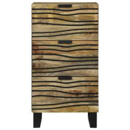 Berkfield Home Sideboard - 40 x 33.5 x 75 cm, made from solid mango & engineer in Brown - Size: 40 x 33.5 x 75 cm - thumbnail 3