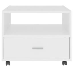 Berkfield Home Decorative Coffee Table White 55x55x40 cm Engineered Wood - Size: 55 x 55 x 40 cm - thumbnail 5