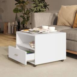 Berkfield Home Decorative Coffee Table White 55x55x40 cm Engineered Wood - Size: 55 x 55 x 40 cm - thumbnail 1