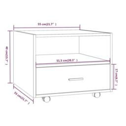 Berkfield Home Decorative Coffee Table White 55x55x40 cm Engineered Wood - Size: 55 x 55 x 40 cm - thumbnail 8