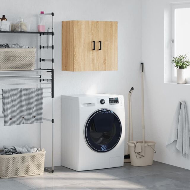 Berkfield Home Wall Cabinet Sonoma Oak 60x31x60 cm Engineered Wood in Brown - Size: 60 x 31 x 60 cm - image 1