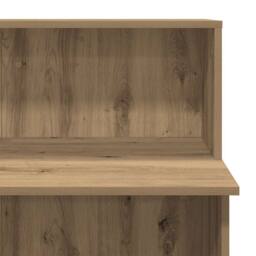 Berkfield Home Reception Desk Artisan Oak 100x50x103.5 cm Engineered Wood in Brown - thumbnail 8