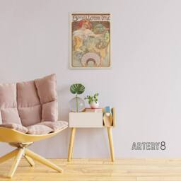 "Artery8 Biscuits Kitchen Vintage French Ad Canvas Wall Art Print Mucha - Size: W18"" x H24""" - thumbnail 3
