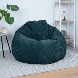 FORGEVIO Teal - Filled Extra Large Corduroy Bean Bag - thumbnail 2