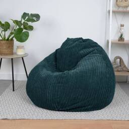FORGEVIO Teal - Filled Extra Large Corduroy Bean Bag - thumbnail 1
