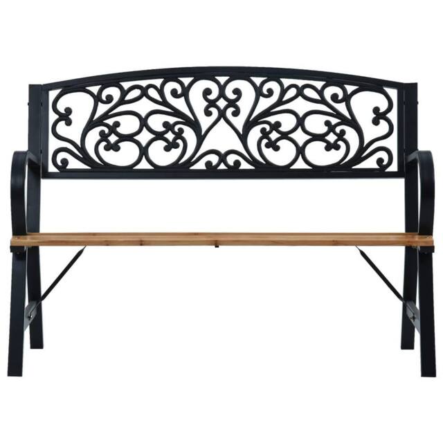 Berkfield Home Garden Bench 120 cm Wood in Black - image 1