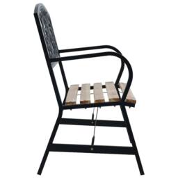 Berkfield Home Garden Bench 120 cm Wood in Black - thumbnail 7