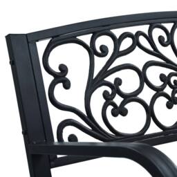Berkfield Home Garden Bench 120 cm Wood in Black - thumbnail 4