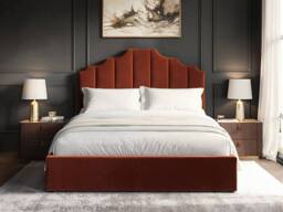Flair Margot Ottoman Bed Burnt Orange Velvet - Size: King - thumbnail 3
