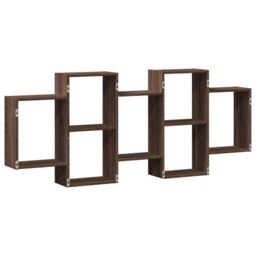Berkfield Home Wall Shelf Brown Oak 159x18x65 cm Engineered Wood - Size: 159 x 18 x 65 cm - thumbnail 6