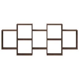 Berkfield Home Wall Shelf Brown Oak 159x18x65 cm Engineered Wood - Size: 159 x 18 x 65 cm - thumbnail 4
