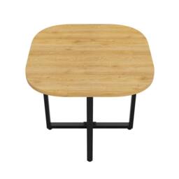 FENCHILIN Space Saving Dining Table & 4 Chairs Set MDF Metal Linen Dining Room - Size: 4 Person - thumbnail 7