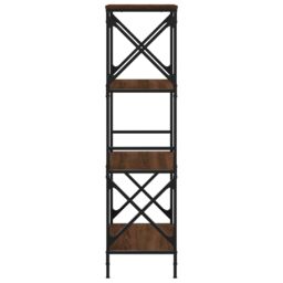 Berkfield Home Bookcase 4-Tier Brown Oak 59x35x132 cm Engineered Wood - Size: 59 x 35 x 132 cm - thumbnail 5