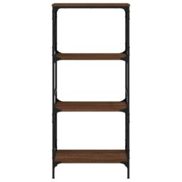 Berkfield Home Bookcase 4-Tier Brown Oak 59x35x132 cm Engineered Wood - Size: 59 x 35 x 132 cm - thumbnail 4