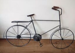 Inspirational Gifting Gents Retro Bicycle Metal Wall Art in Black - thumbnail 2