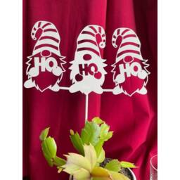 Poppyforge Ho Ho Ho Pot Pin Garden Art (Pack of 3) - H25 cm - White - thumbnail 3