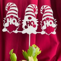 Poppyforge Ho Ho Ho Pot Pin Garden Art (Pack of 3) - H25 cm - White - thumbnail 1
