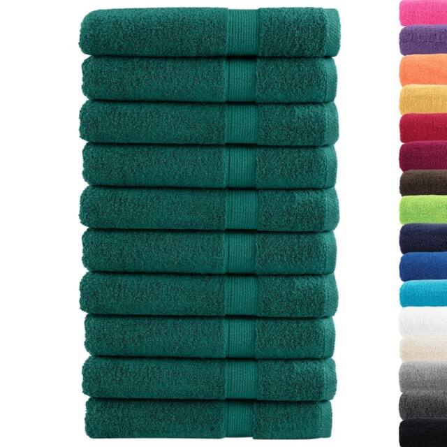 Berkfield Home Premium Sauna Towels SOLUND 10 pcs Green 80x200 cm 600 gsm - image 1