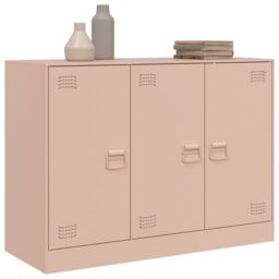 Berkfield Home Sideboard Pink 99x39x73 cm Steel - Size: 99 x 39 x 73 cm - thumbnail 4