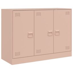 Berkfield Home Sideboard Pink 99x39x73 cm Steel - Size: 99 x 39 x 73 cm - thumbnail 2