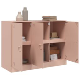 Berkfield Home Sideboard Pink 99x39x73 cm Steel - Size: 99 x 39 x 73 cm - thumbnail 5