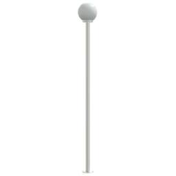 Berkfield Home Outdoor Floor Lamps 3pcs Silver 215 cm Stainless Steel - thumbnail 5