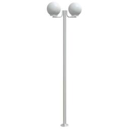 Berkfield Home Outdoor Floor Lamps 3pcs Silver 215 cm Stainless Steel - thumbnail 4