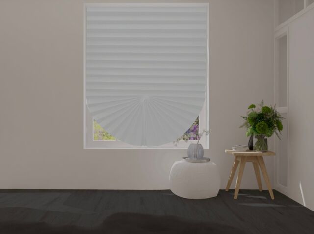 Blinds Outlet Self-Adhesive Pleated Blinds Pack of 6 in White - Size: 90 cm width x 150 cm drop