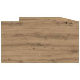 Berkfield Home Bed Frame with Drawer Artisan Oak 100 x 200 cm Solid Pine Wood in Brown - thumbnail 7