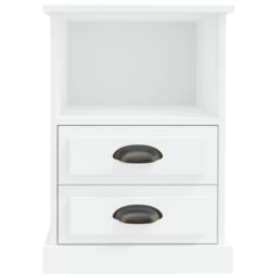 Berkfield Home Bedside Cabinet White 43x36x60 cm - Size: 43 x 36 x 60 cm - thumbnail 6