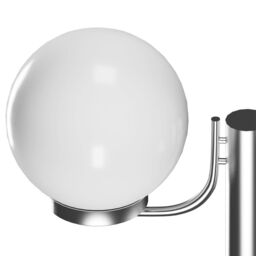 Berkfield Home Garden Lamp Post 2 Lamps 220 cm in White - thumbnail 5