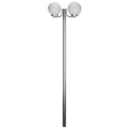 Berkfield Home Garden Lamp Post 2 Lamps 220 cm in White - thumbnail 3