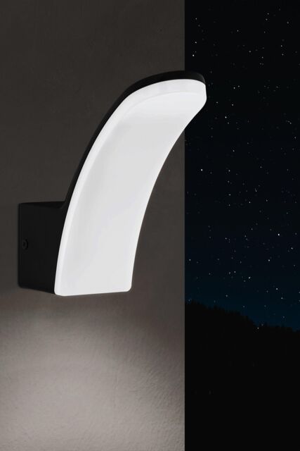 Eglo Fiumicino LED Black Aluminium & Plastic Outdoor Wall Light - image 1