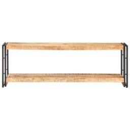 Berkfield Home TV Cabinet 120x30x40 cm Rough Mango Wood in Brown - Size: 120 x 30 x 40 cm - thumbnail 2