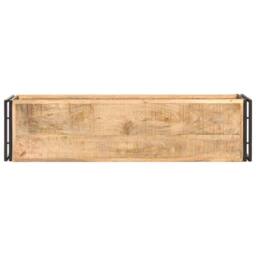 Berkfield Home TV Cabinet 120x30x40 cm Rough Mango Wood in Brown - Size: 120 x 30 x 40 cm - thumbnail 3