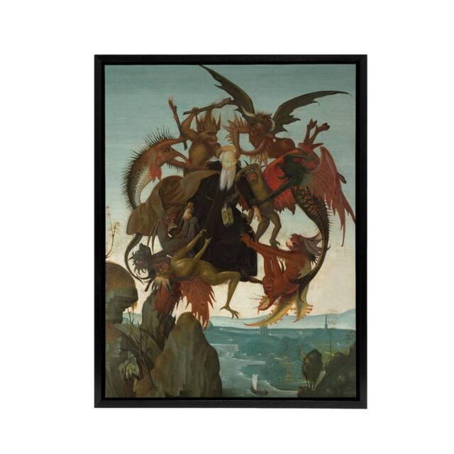 "Artery8 Michelangelo Buonarroti Torment St Framed Canvas Wall Art Print - Size: W12"" x H16""" - image 1