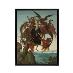 "Artery8 Michelangelo Buonarroti Torment St Framed Canvas Wall Art Print - Size: W12"" x H16""" - thumbnail 1
