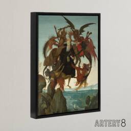 "Artery8 Michelangelo Buonarroti Torment St Framed Canvas Wall Art Print - Size: W12"" x H16""" - thumbnail 2