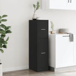Berkfield Home Apothecary Cabinet Black 30x41x118 cm Engineered Wood - Size: 30 x 41 x 118 cm - thumbnail 4