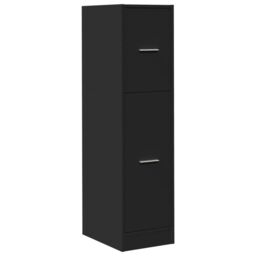 Berkfield Home Apothecary Cabinet Black 30x41x118 cm Engineered Wood - Size: 30 x 41 x 118 cm - thumbnail 3