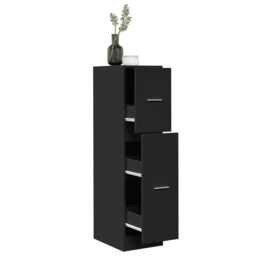 Berkfield Home Apothecary Cabinet Black 30x41x118 cm Engineered Wood - Size: 30 x 41 x 118 cm - thumbnail 1