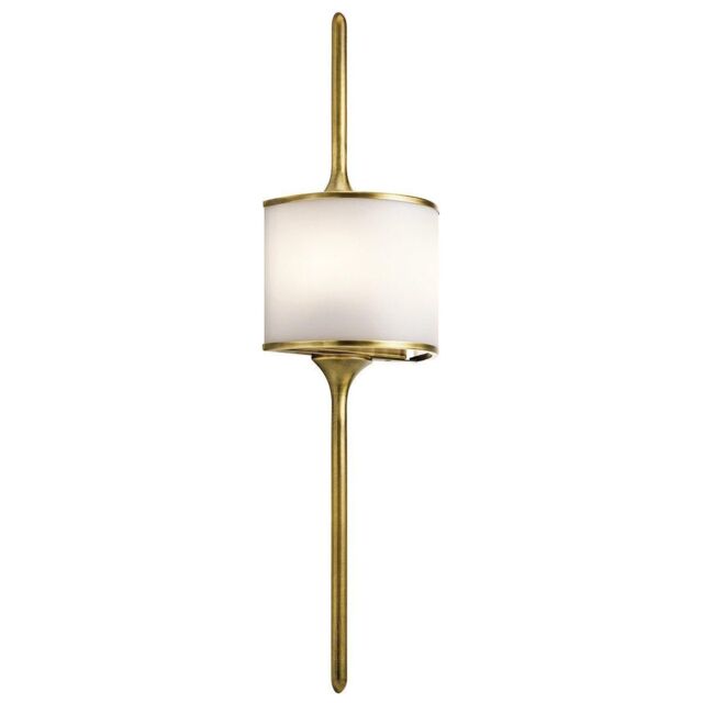 Netlighting Mona 2 Light Bathroom Wall Light Brass IP44 G9 in Yellow - image 1