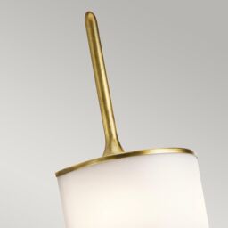 Netlighting Mona 2 Light Bathroom Wall Light Brass IP44 G9 in Yellow - thumbnail 2