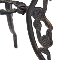 Berkfield Home 3 Piece Bistro Set Cast Aluminium in Brown - thumbnail 6
